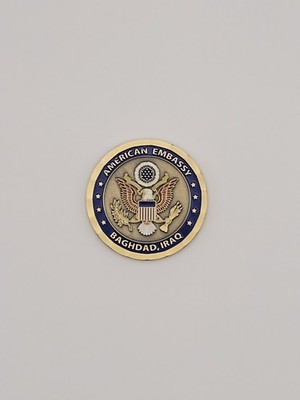 US American Embassy Baghdad Iraq Challenge Coin Victory Arch Swords of Qādisīyah