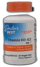 *2026-9-1* Doctor's Best Vitamin D3 + K2 (vitamin K2 As Mk-7), Supports Bone