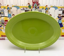 Fiesta Chartreuse Green Oval Serving Platter 13 5/8” Fiestaware Post 86 Large