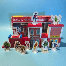 Vintage 1977 Playskool Spider-Man Building Set American Bricks Incomplete Marvel
