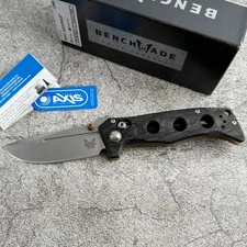 Benchmade273-03Mini Adamas MagnaCut Stainless Marbled Carbon Fiber Folding Knife