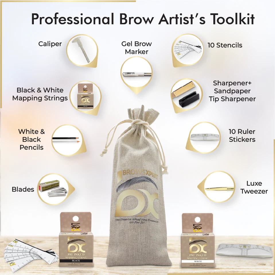 BROWSXPERT Master Brow Mapping Kit – Set of Tools for Brow Mapping - Image 2 of 4