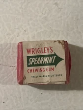 Vintage 1950s Wrigley’s Spearmint Chewing Gum Piece NOS Unopen Auckland NZ