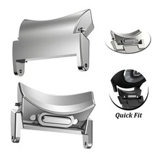 2Pcs/Kit Fit For Samsung Watch 4 5 6 Metal Connector 22/20mm Steel Quick Adapter