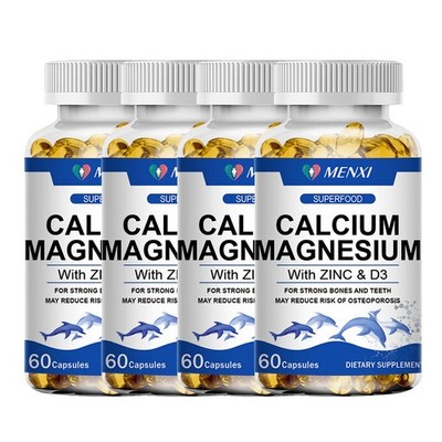Calcium Magnesium Zinc with Vitamin D3 Capsules For Bone Muscle Health by MENXI