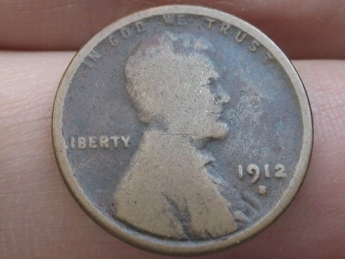 1912 S Lincoln Cent Wheat Penny- San Francisco, About Good Details