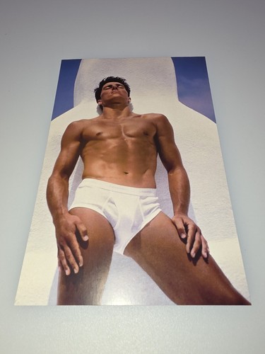 Kultige Calvin Klein 4x6 Postkarte Unterwäsche Modell 80er Jahre Werbung - Bild 1 von 4