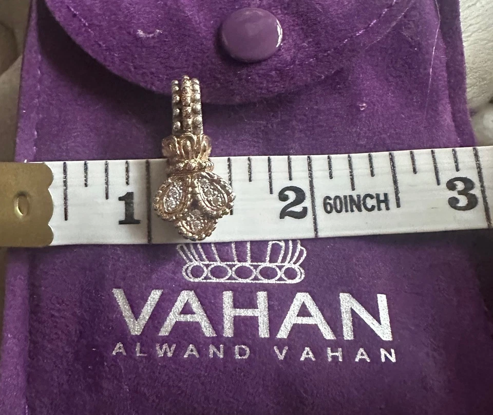 Colgante Alwand Vahan de oro 925 de 14k y diamantes Foto 3 de 3