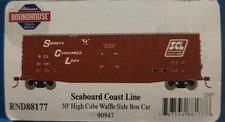 Coche Athearn Roundhouse escala HO 50' cubo alto waffle caja lateral SCL #90947