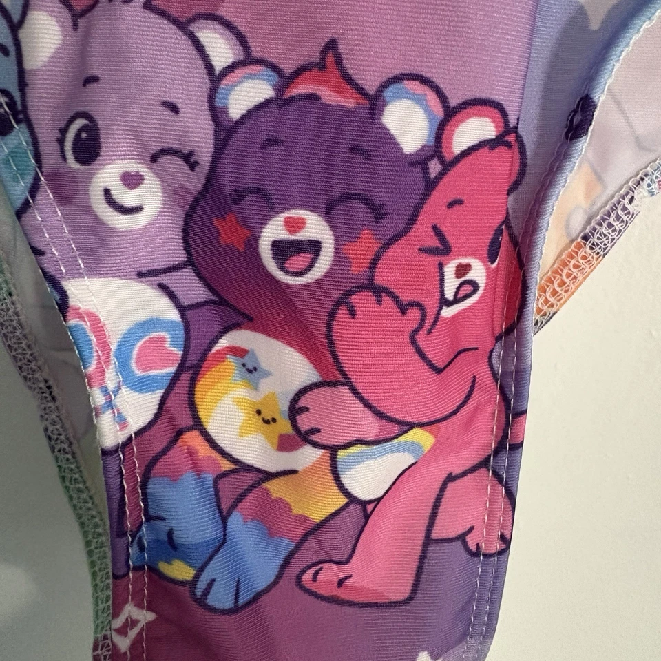 Traje de baño Care Bears rosa púrpura arco iris para mujer descarado traje de baño de una pieza 2XL Foto 3 de 3