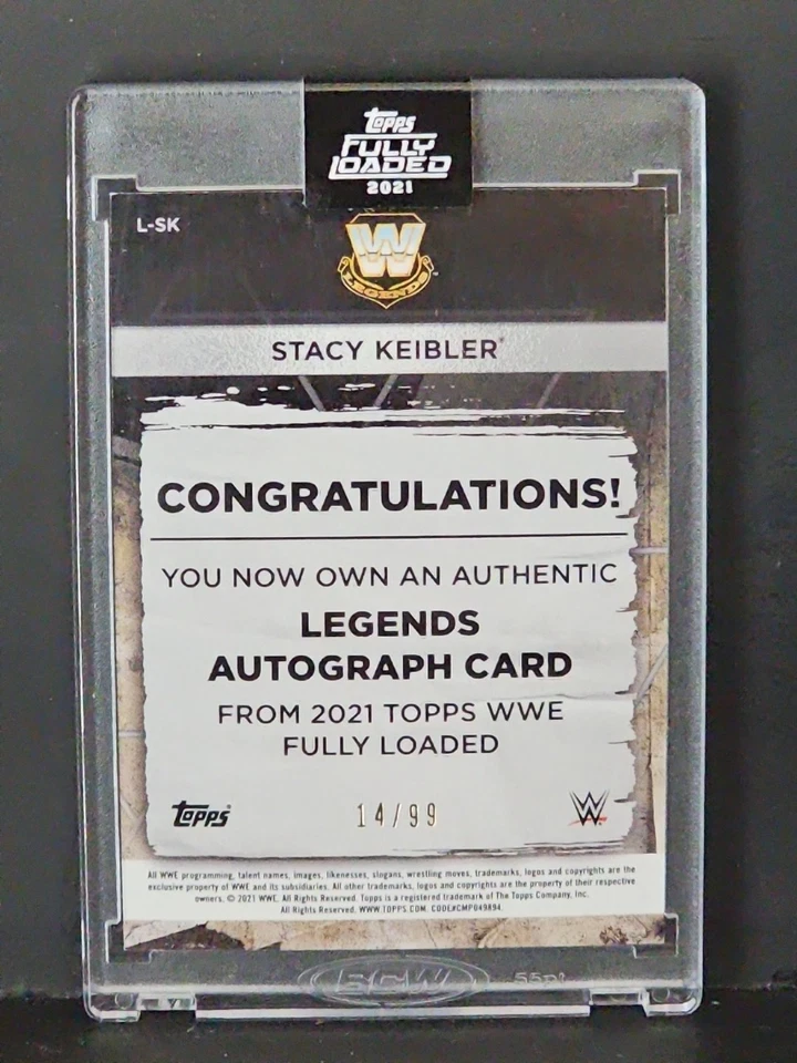 2021 Topps WWE Fully Loaded Legends Gold Stacy Keibler AUTO HOF / 99 - Image 2 of 2