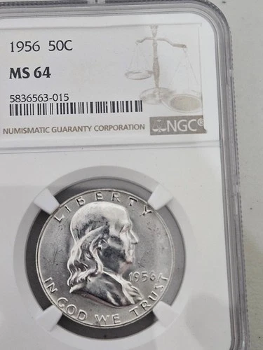 1956 Franklin Half Dollar NGC MS 64 Great Strike FREE SHIPPING!!!