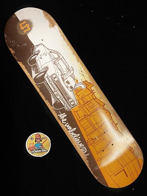 RARE Vintage Skull Car Team The Unbelievers Skateboard Deck Scott