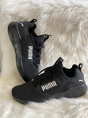 PUMA Retaliate Knit Running Shoe Black/White Size 11.5 | eBay