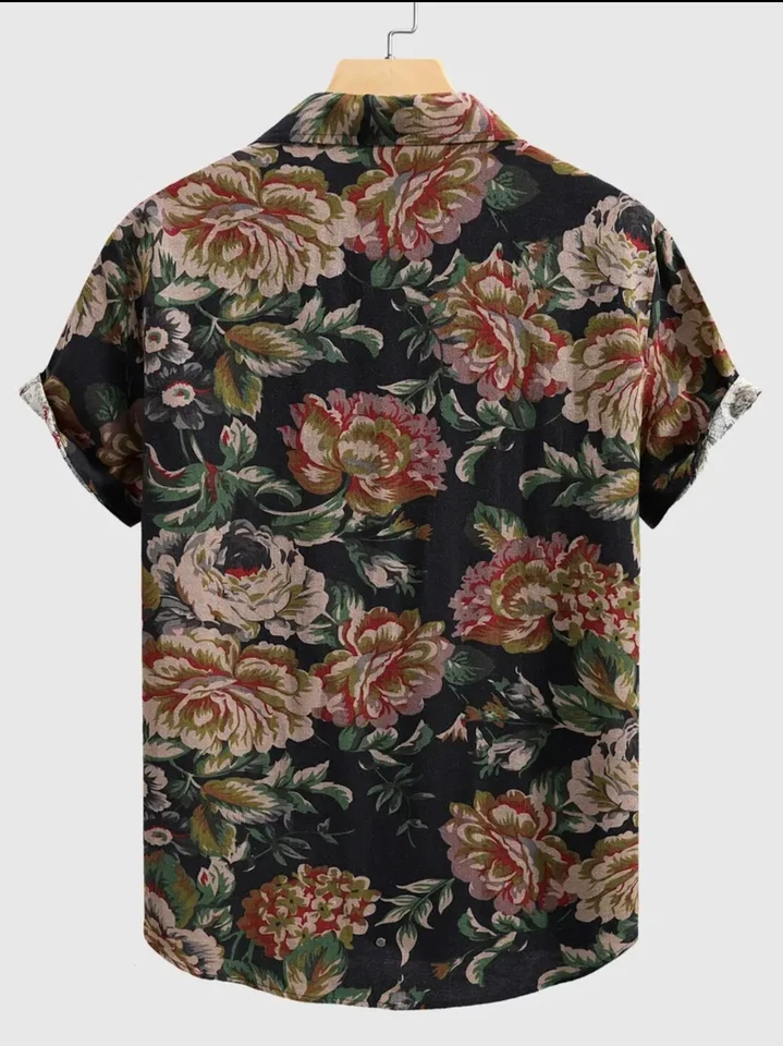 Men Clothing Fashion Outfit for Men Blouse Short Sleeve t-shirt Unique Style - Image 2 of 4