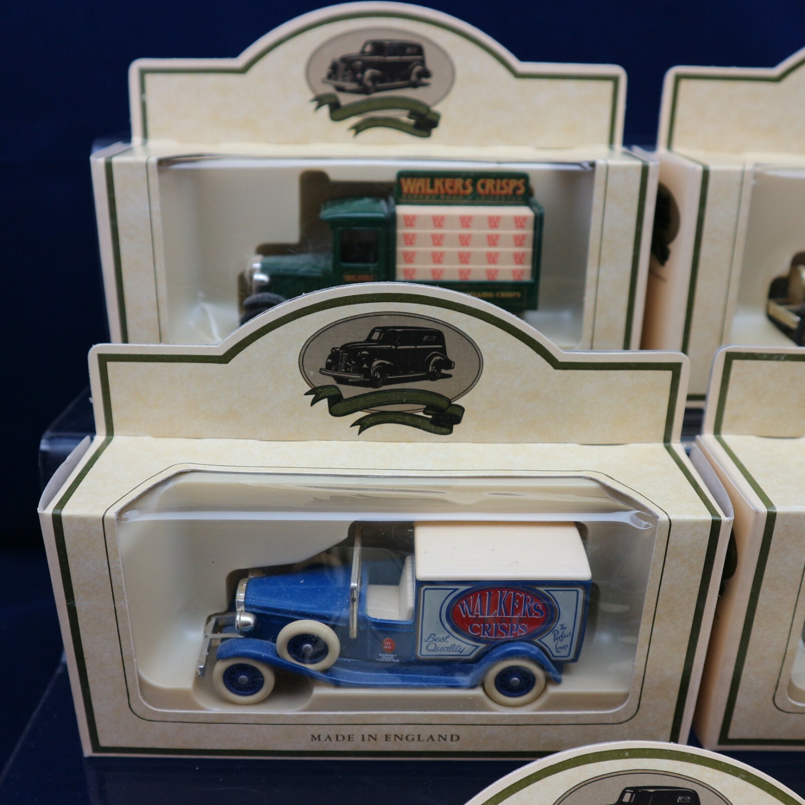 Vintage LLEDO Walkers Crisps Die Cast 1990s Promotional Model Vans x 6