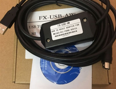 FX-USB-AW Programming Cable USB to RS422 Adapter for Mitsubishi