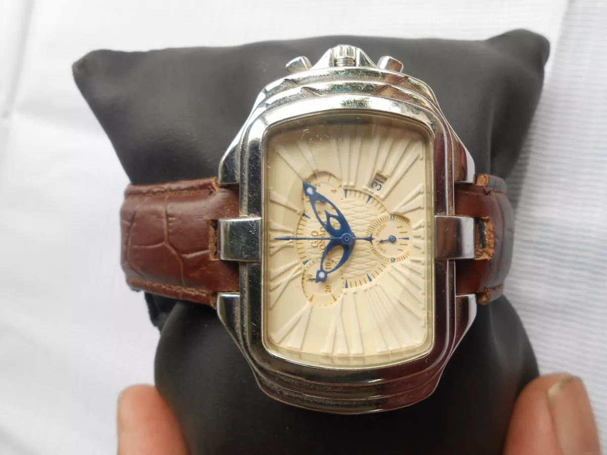 ULTRA RARE SS PRIMA DONNA GIO MONACO GENEVE TV DIAL MEN QUARTZ