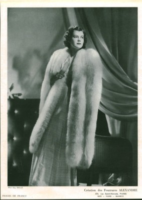 Werbung alte Mode Pelzkreation Alexander 1942 aus Zeitschrift