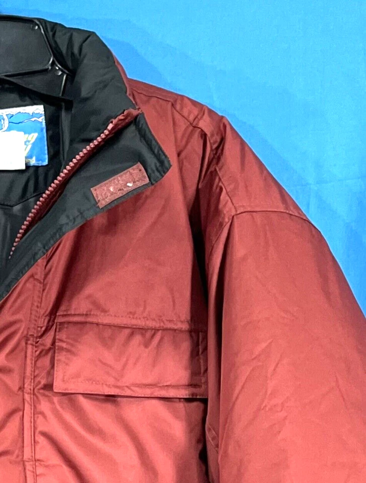 VTG HABAND STAGG HILL Maroon Red PUFFER SKI Full Zip HEAVY SKI SNOW Parka Coat M - Image 3 of 4