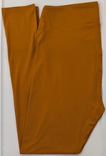 One Size LuLaRoe OS Leggings Solid Mustard Brown Essential NWT 63