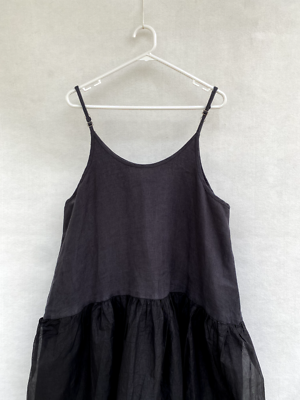 Meg By Design 100% Linen TuTu Puff Slip Dress Solid Black Size L | eBay Meg By Design 100% Linen TuTu Puff Slip Dress Solid Black Size L | eBay