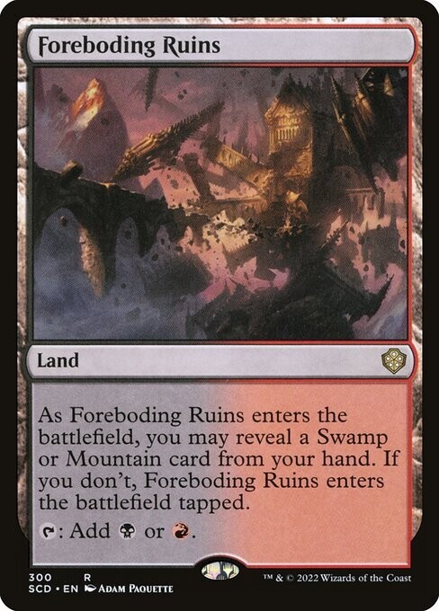 NM Foreboding Ruins, MTG, Starter Commander Deck, Magic the Gathering, 300