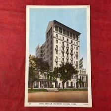 1926 Postcard Cuba Hotel Seville Biltmore Havana Curt Teich VTG UNUSED 110620