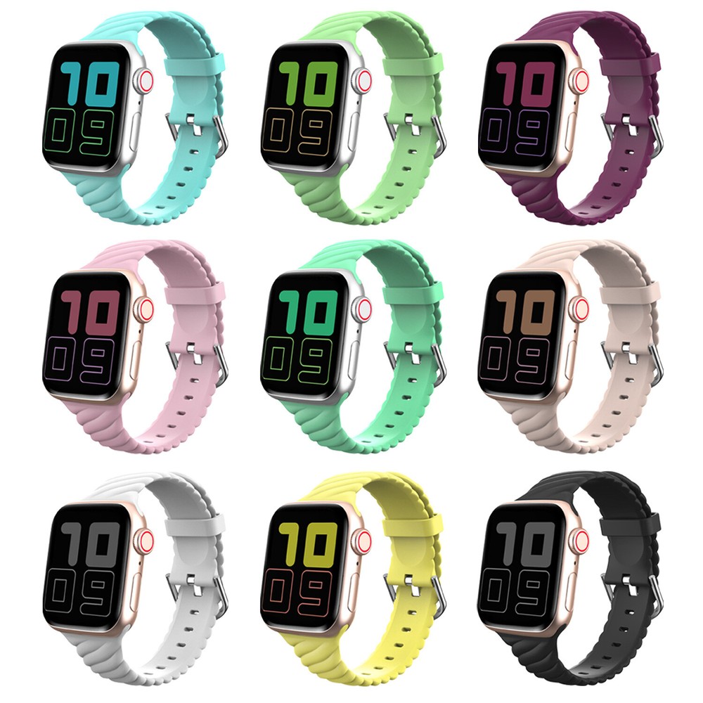 Replacement Silicone Sport Band iWatch Strap For Apple Watch Series 7/6/5/4/3/SE