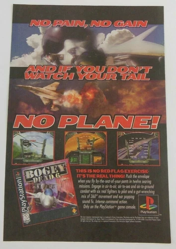Bogey Dead 6 Print Ad Game Poster Art PROMO PlayStation PS1 Vintage Retro Advert