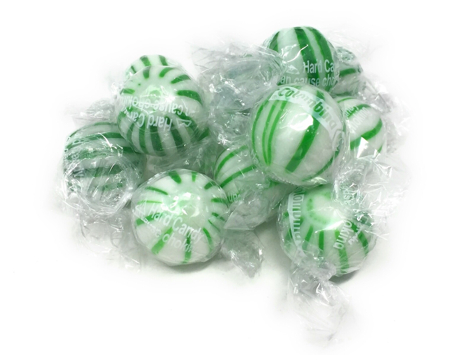 Spearmint Striped Hard Candy Balls, 2 Lbs YANKEETRADERS® FREE