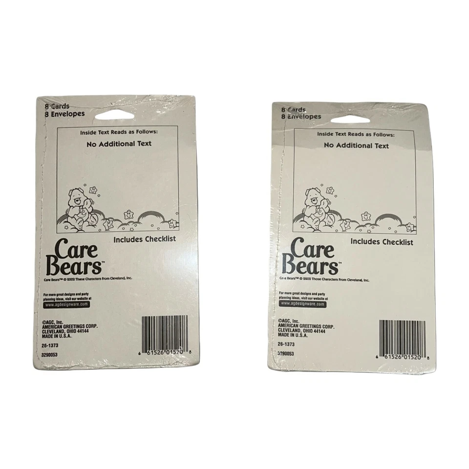 Nuevo en Paquete American Greetings Care Bears Bedtime Bear Vintage 2002 Notas de Gracias 16 Foto 2 de 2