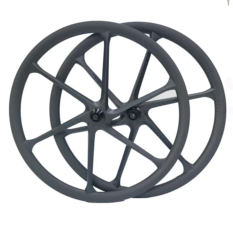 NEW BALANCE Set ruote carbonio bici da strada 700C 28*35 mm 6 raggi blocco centrale freno a disco 6 bulloni