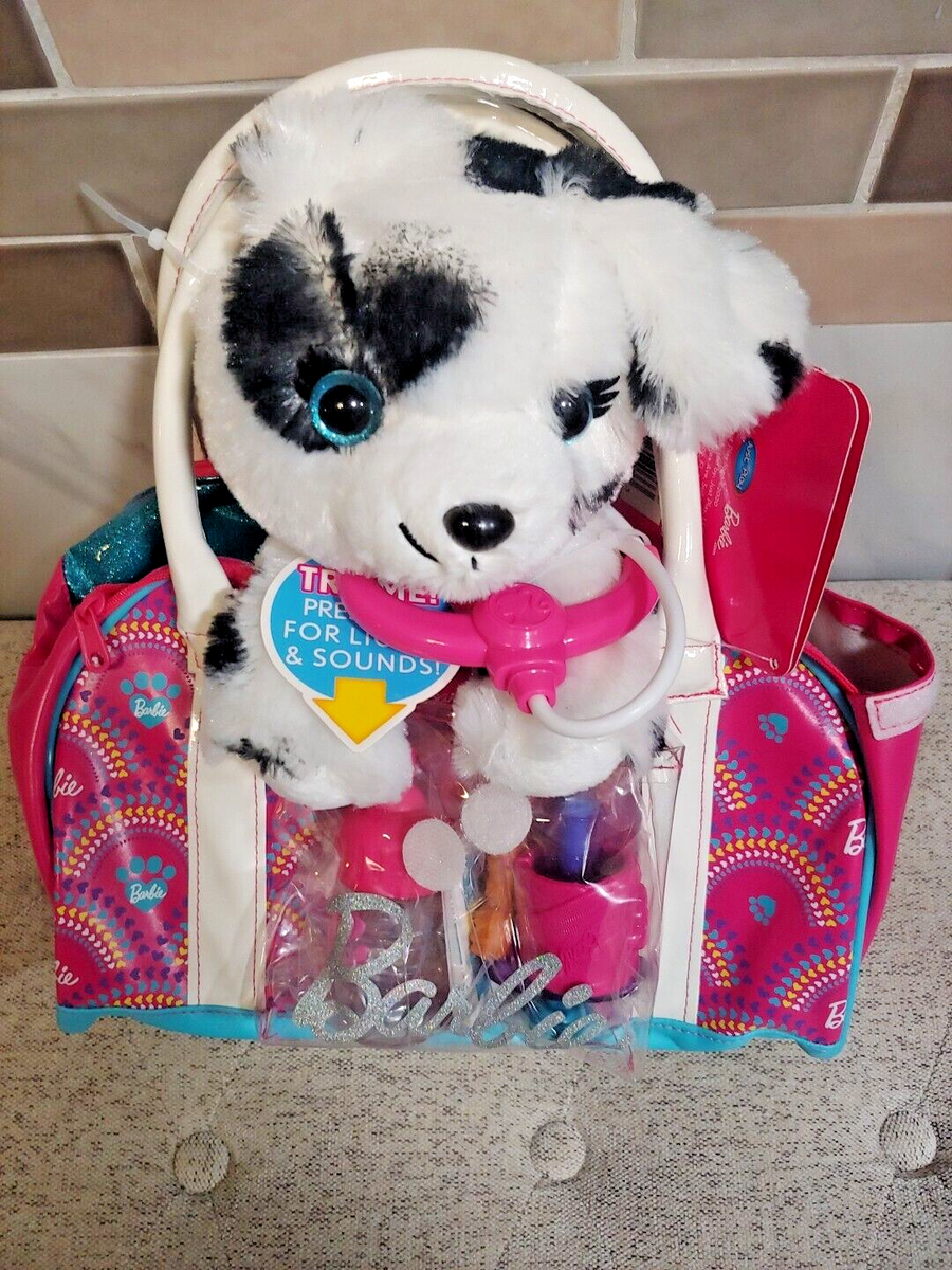 New Barbie Pet Doctor with Dalmation Puppy Stuffed Animal Kiss