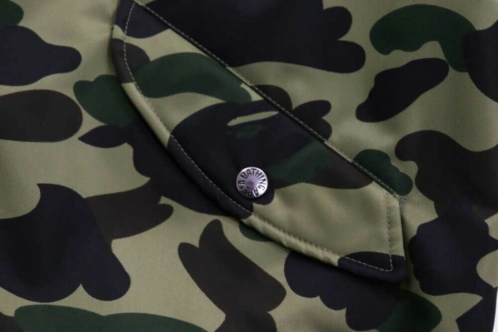 A BATHING APE Men's Nylon Twill Fabric MA-1 Jacket 1ST CAMO Pattern From  Japan