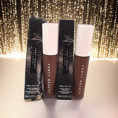 2 Pack) Fenty Beauty Pro Filt'r Instant Retouch Concealer Color: 495 -0.27oz/8ml