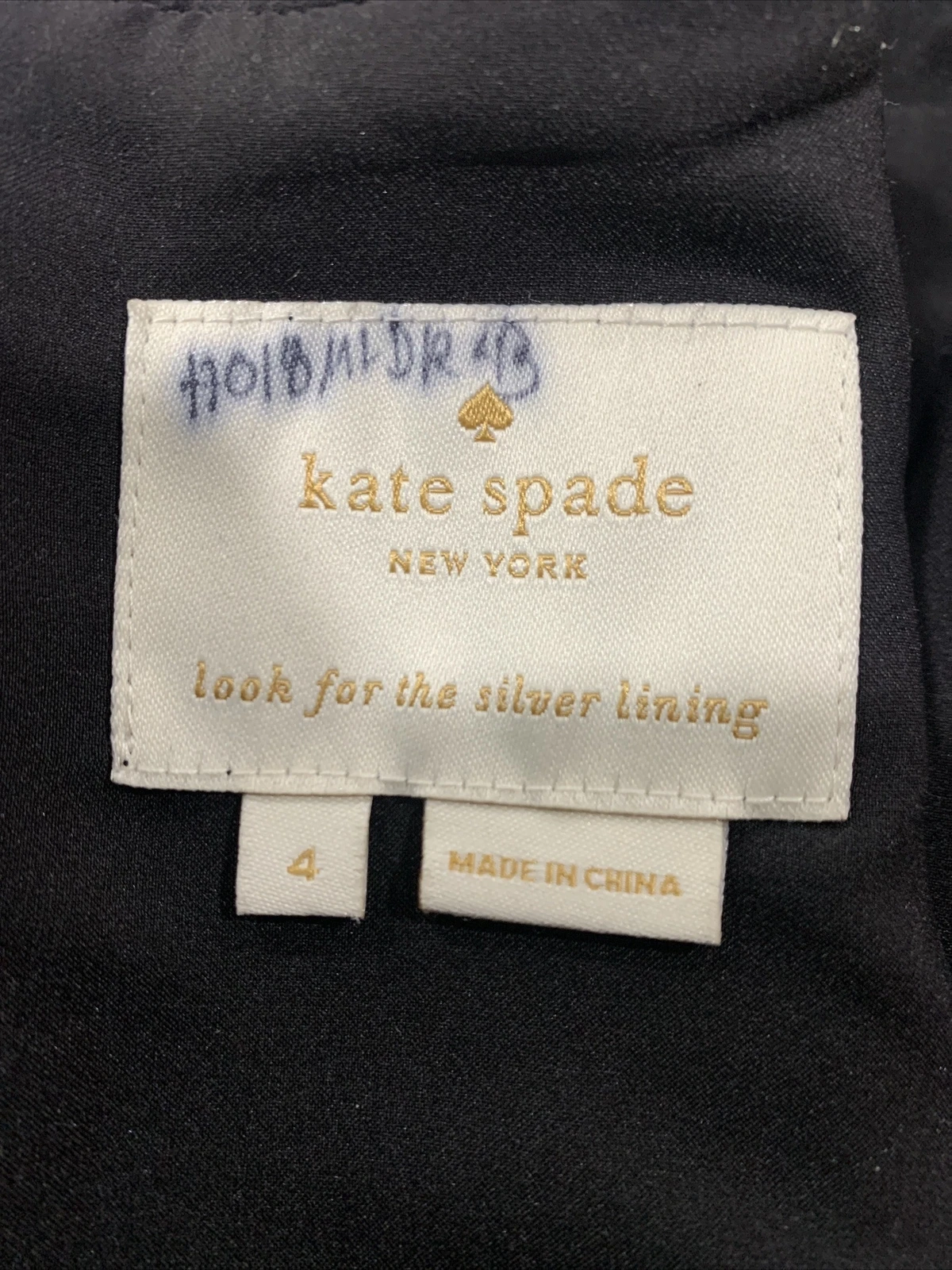 Abito Kate Spade New York nero a forma di V taglia 4
