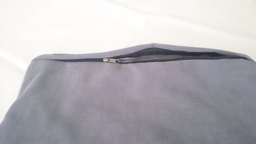 Luxury Designer Handmade Light Grey colour Cushion Cover Soft Fabric (18”×18”) - Picture 3 of 3