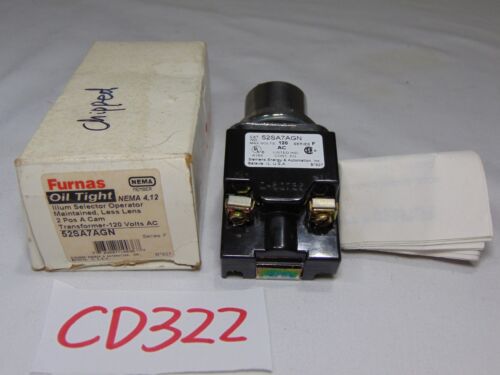 New Furnas Oil Tight Illum Selector Operator 52sa7agn 2 Position Control F Ser Ebay