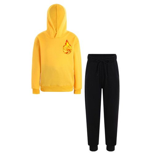 Kids Girls Boys Tracksuit Hiking Sportswear Running Sport Suit Cycling Hoodie - Picture 13 of 83