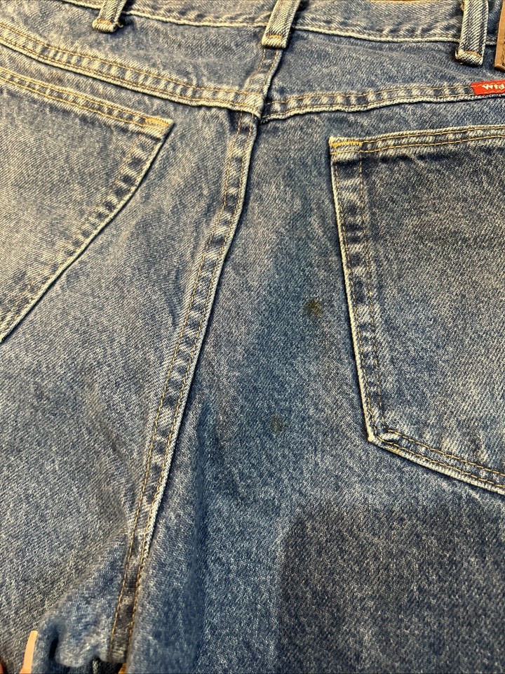 Wrangler Mens Jeans 36X29 Blue Relaxed Fit Straight WORK PANTS ONLY eBay