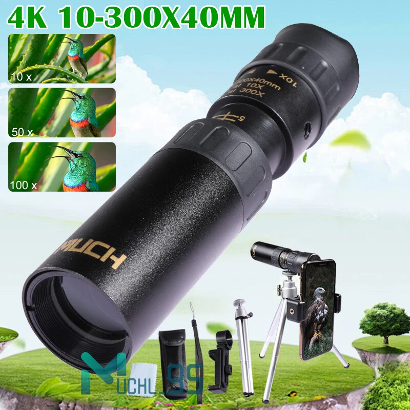 Portable 4K 10-300X40mm Super Telephoto Zoom Monocular Telescope For Camping Use - Image 3 of 4