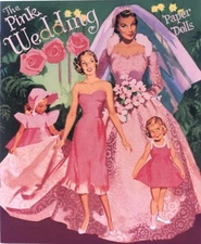 VINTGE 1952 PINK WEDDING PAPER DOLL ~NICE LASER REPRODUCTIN~Org SZ UNCUT LO PRC 