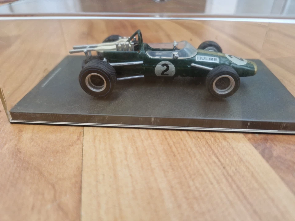 RBA ATLAS EDITIONS 1/43 1967 BRABHAM REPCO BT24 DENNY HULME AUTO DIECAST F1 - Immagine 2 di 3