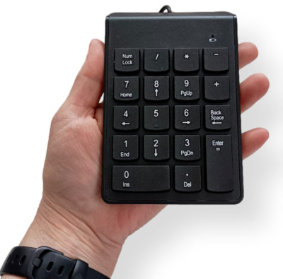 USB Wired Numeric Keypad 18-Key Number Pad Keyboard for Laptop PC Windows