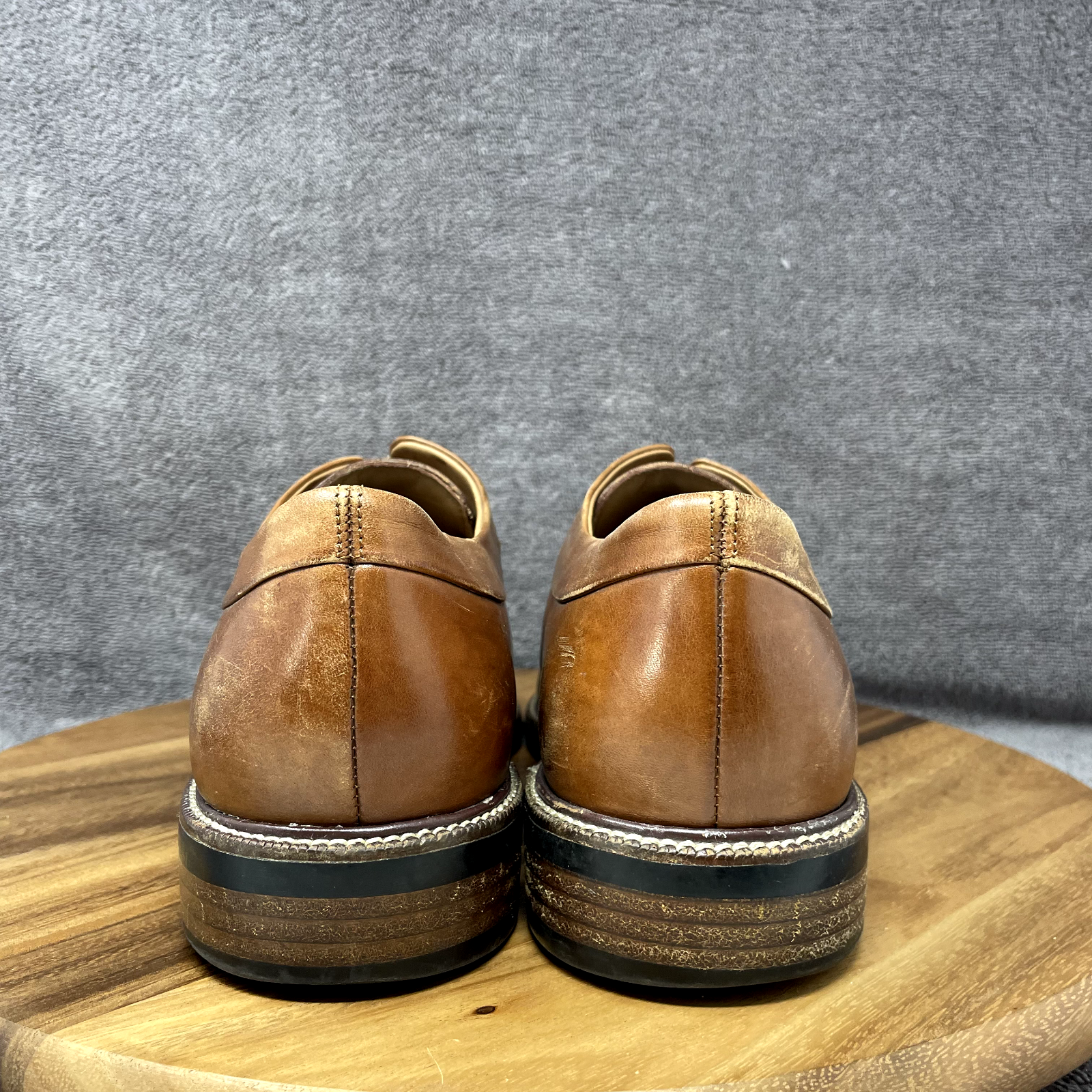 SAOLA Scarpe Oxford da uomo marroni Cole Haan Grand OS taglia 12 pelle punta berretto Warren C20153