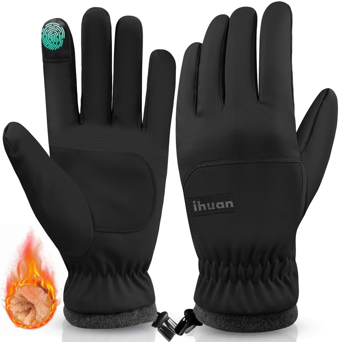 ihuan Winter Gloves Waterproof Windproof Mens Women - Warm Gloves
