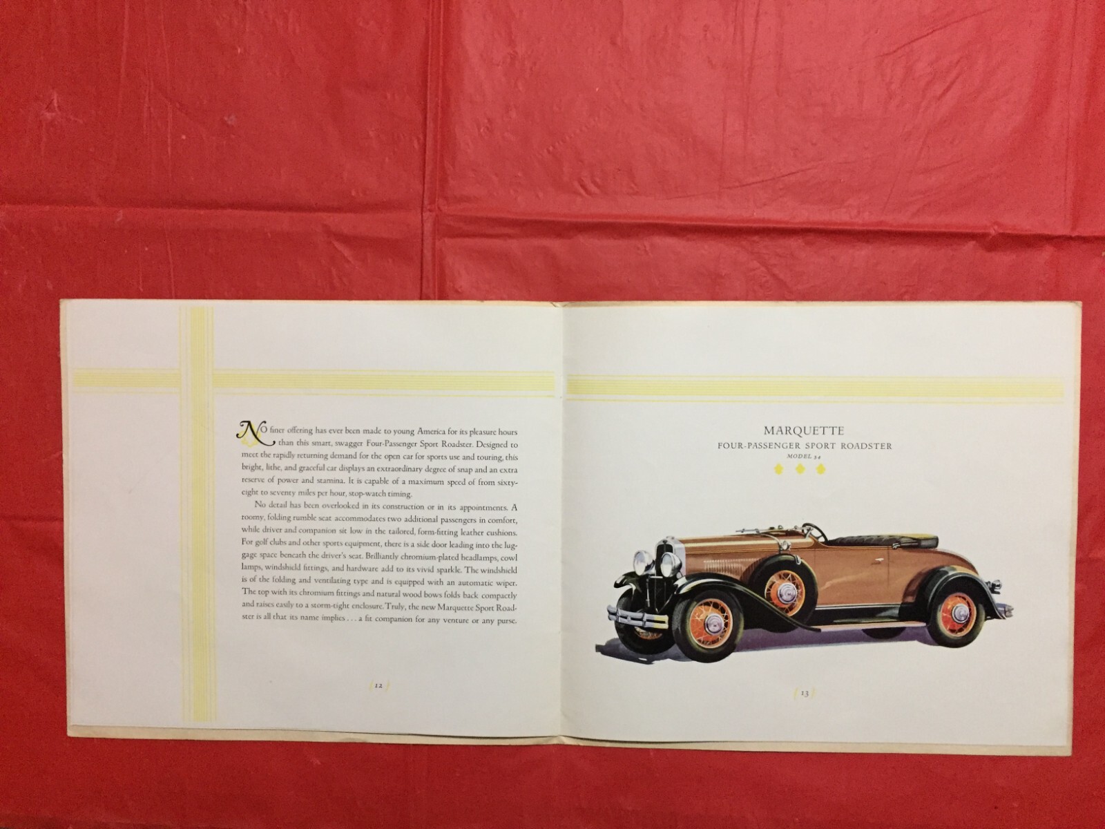 c.1929 BUICK "MARQUETTE" Car Dealer Sales Brochure eBay