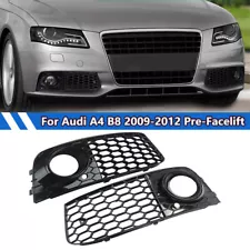 Fit For 2009-2012 Audi A4 B8 Honeycomb Fog Light Grill Fog Lamp Grille RS4 Style