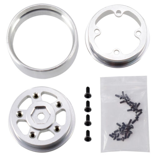 4x Cerchi Beadlock in Metallo Ruota 1,1" per RC Crawler Auto TRX4M 1/24 Assiale SCX24 RGT - Foto 12 di 27